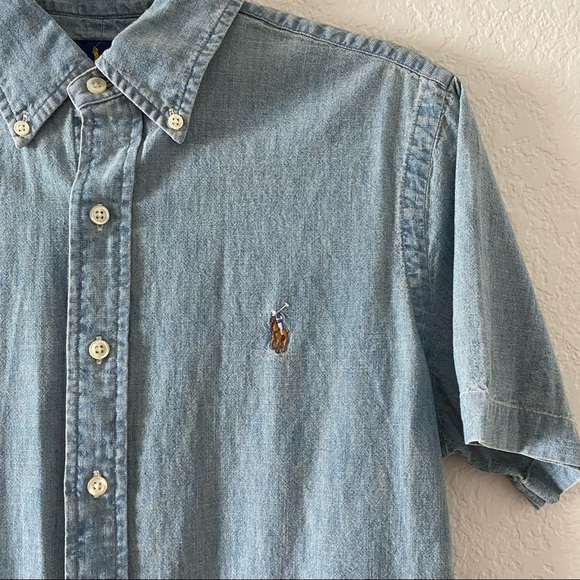 Polo Ralph Lauren Classic Fit Chambray Shirt Size Small - Picture 5 of 13